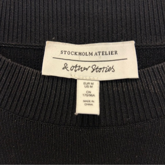 & other stories wide sleeve structured poplin sweater size medium - Picture 2 of 5